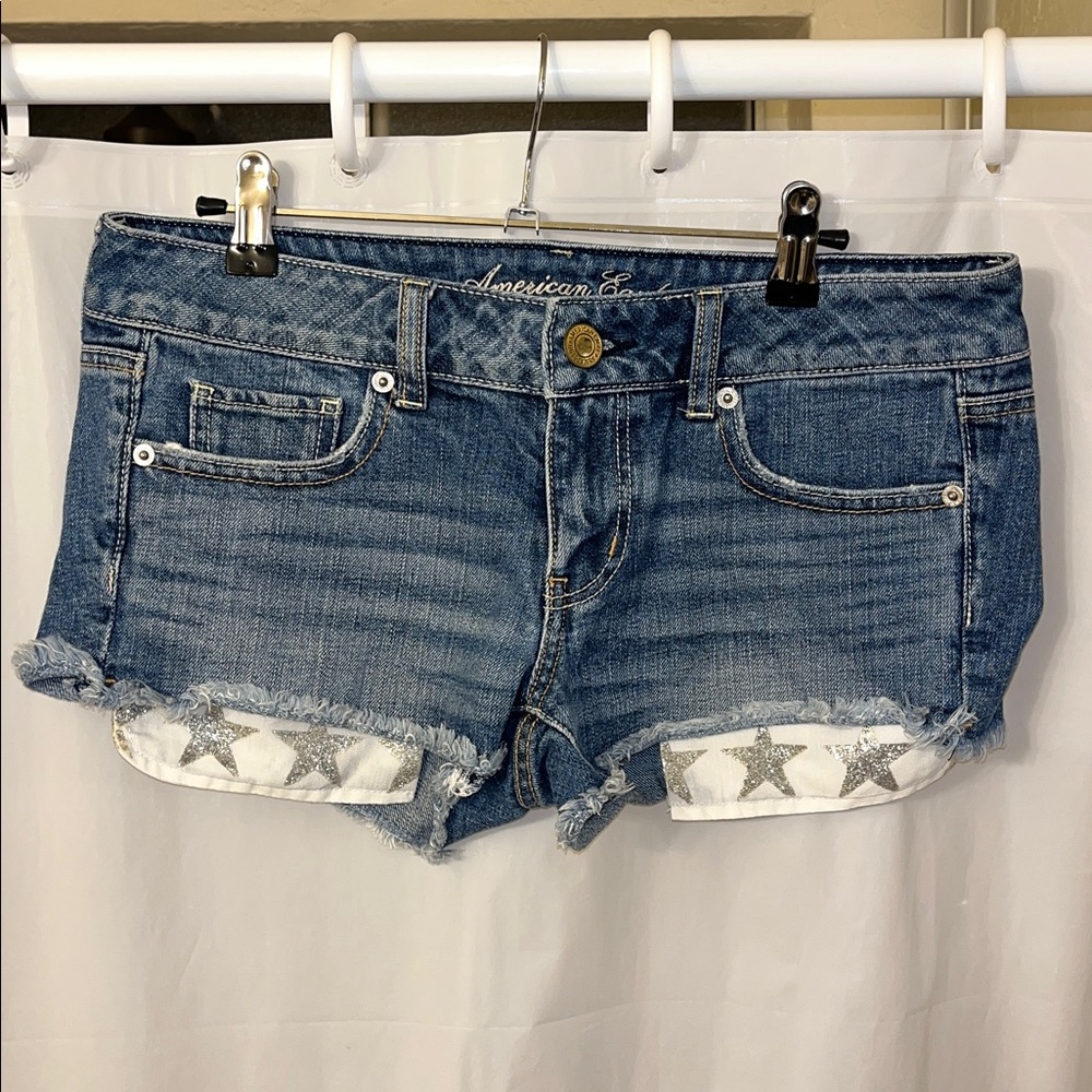 American Eagle Denim Shorts with Star Accents